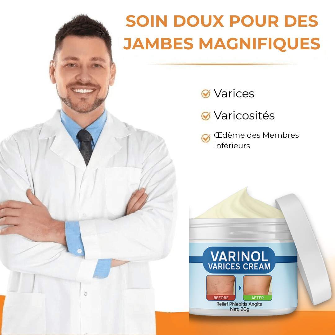 Varinol™ Crème Anti-Varices | Vos varices s'estompent dès la première application !